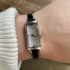 BCBGMaxAzaria Skinny Watch with Leather Band